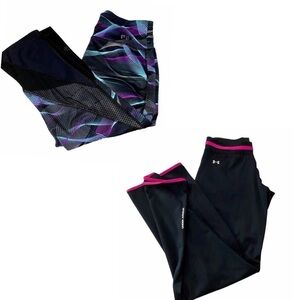 UNDER ARMOUR & FILA Leggings 2 Pairs Small
